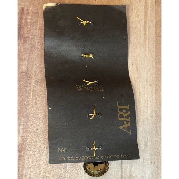 Vtg 1991 Mary Frances 5pc Button Covers Jewelry Round Gold Tone Clear Stone NOS - Picture 5 of 10